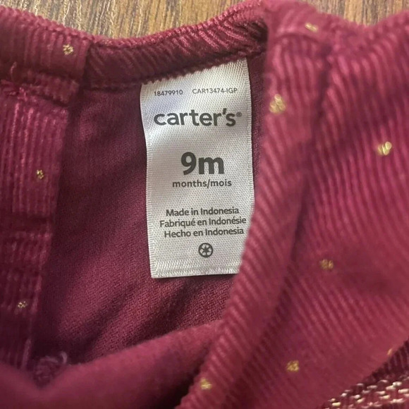 9 Months Maroon Corduroy Dress - Picture 4 of 4